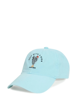Isolda chicken-embroidered baseball cap hat - Blue
