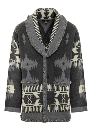 Alanui Icon jacquard fringed cardigan - Grey