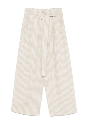 MOUTAKI striped trousers - Neutrals