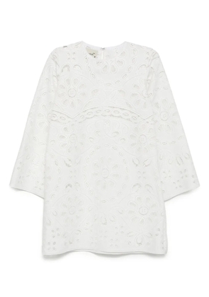 Bambah Blanca eyelet short tunic dress - White