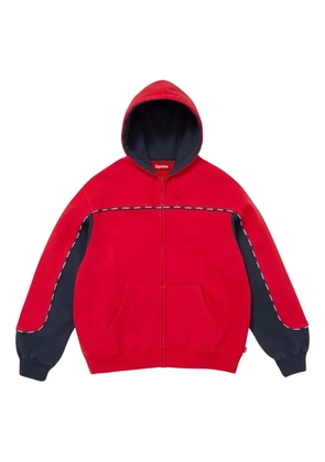 Supreme piping zip hoodie - Red