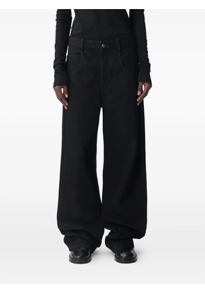 Ann Demeulemeester wide-leg cotton jeans - Black