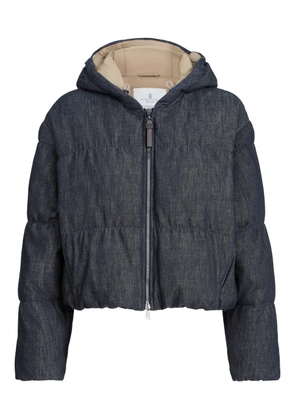 Brunello Cucinelli hooded puffer jacket - Blue