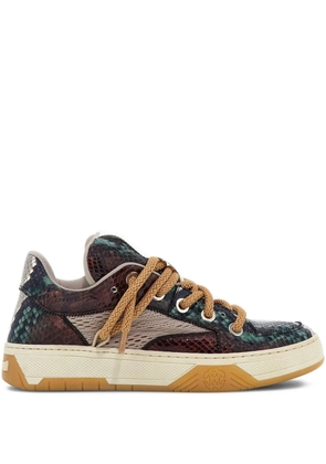 Roberto Cavalli snakeskin-print sneakers - Blue