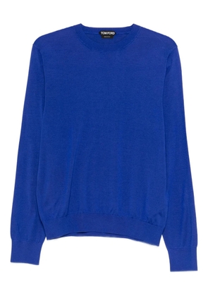 TOM FORD long-sleeve crew-neck sweater - Blue