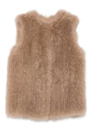 Liska sleeveless goat-fur gilet - Neutrals