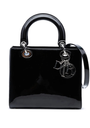 Christian Dior Pre-Owned 2015 Medium Patent Lady Dior satchel - Black