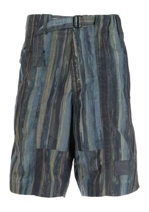 Paul Smith belted striped shorts - Blue