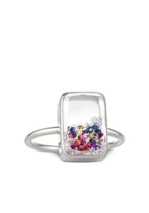 Moritz Glik 18K white gold Confetti multi-stone ring - Silver