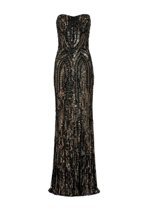 Jenny Packham sequin-embellished strapless euphoria dress - Black