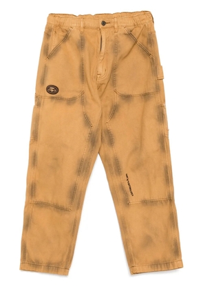 AAPE BY *A BATHING APE® moonface-logo washed jeans - Brown