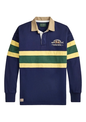 Polo Ralph Lauren striped-detail long-sleeve polo shirt - Blue