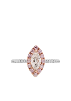 HYT Jewelry 18kt white gold diamond ring - Pink