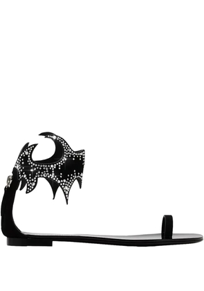 Alexandre Vauthier Betsy crystal-embellished sandals - Black