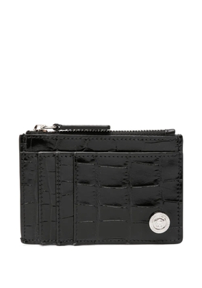 Versace Pre-Owned crocodile-effect leather card holder - Black