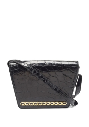 Gucci Pre-Owned crocodile-skin chain-detail shoulder bag - Black