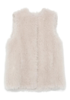 Liska goat-fur sleeveless gilet - Grey