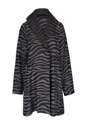 Peter Cohen zebra-print coat - Black