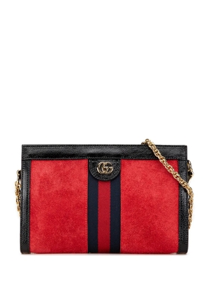 Gucci Pre-Owned 2016-2025 Small Suede Ophidia Chain crossbody bag - Red