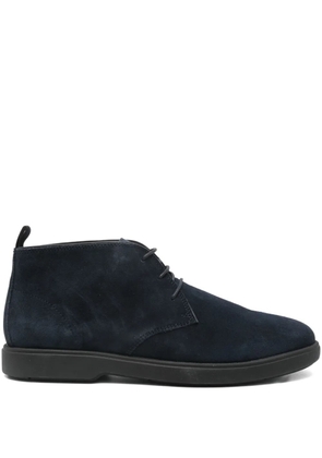 Geox lace-up leather desert boots - Blue