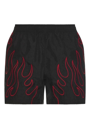 Pleasures embroidered-design shorts - Black