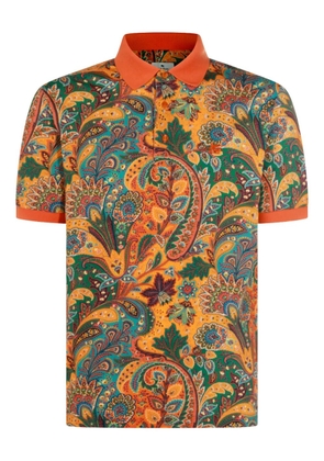 ETRO paisley-print polo shirt - Orange