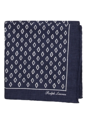 Ralph Lauren Collection art deco print neckerchief - Blue