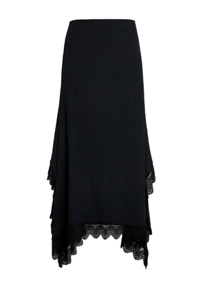 ERDEM Cady lace-trim midi skirt - Black