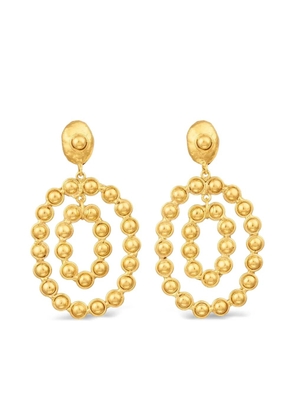 Sylvia Toledano beaded oval earrings - Gold