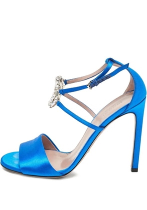 Gucci Pre-Owned 120mm crystal sandals - Blue