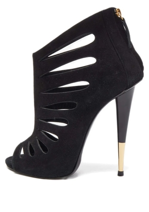 Giuseppe Zanotti Vintage pre-owned 125mm Cutout Suede Booties - Black