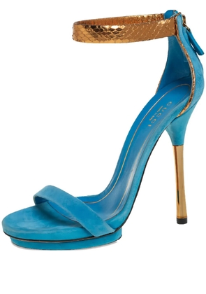 Gucci Pre-Owned 125mm Kelis suede sandals - Blue