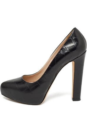 Le Silla leather platform pumps - Black