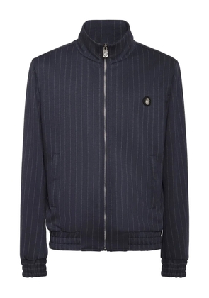 Billionaire pinstripe zip-up jacket - Blue