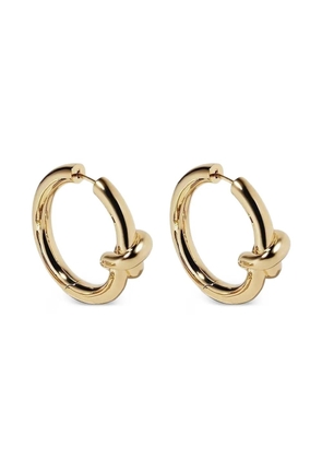 Jennifer Fisher 10K yellow gold plated Baby Knot hoop earrings