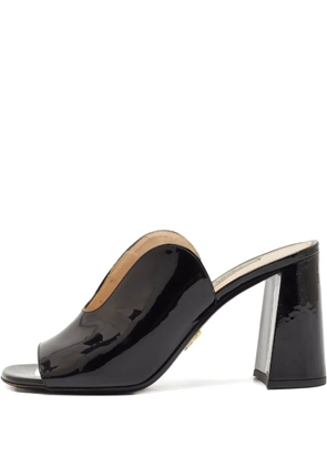 Prada Pre-Owned 70mm leather heeled mules - Black