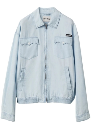 Miu Miu Chambray blouson jacket - Blue