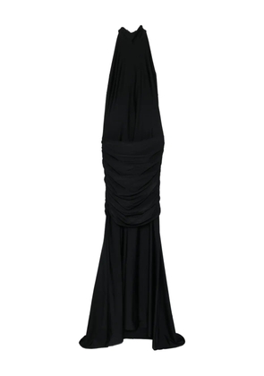 MEDEEA rings-details maxi dress - Black