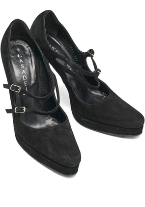 Casadei Vintage 140mm buckle platform pumps - Black