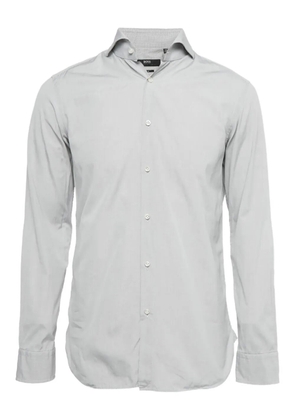 BOSS check long-sleeve shirt - Grey