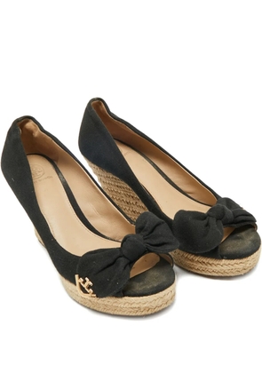 Tory Burch bow wedge espadrilles - Black