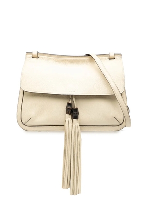 Gucci Pre-Owned 2000-2015 Medium Leather Bamboo Daily crossbody bag - White