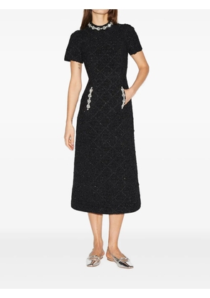 Huishan Zhang Theon embellished pocket maxi dress - Black