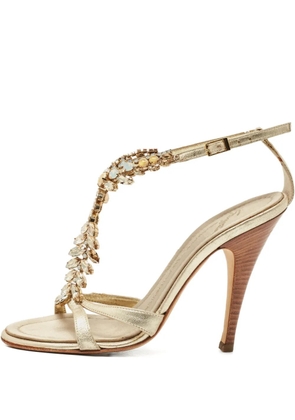 Giuseppe Zanotti Vintage crystal-embellished sandals - Gold