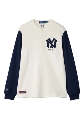 Polo Ralph Lauren colour-block buttoned T-shirt - White