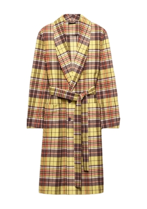 Prada plaid trench coat - Yellow