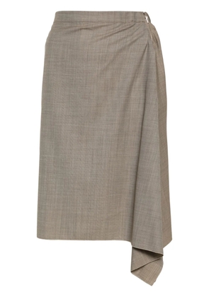 LITKOVSKA asymmetric midi skirt - Neutrals