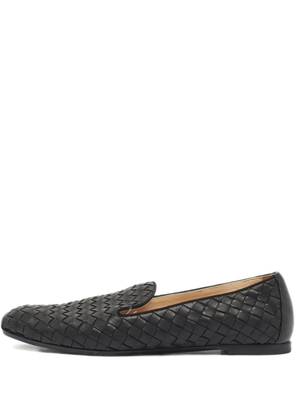 Bottega Veneta Pre-Owned Intrecciato leather slippers - Black