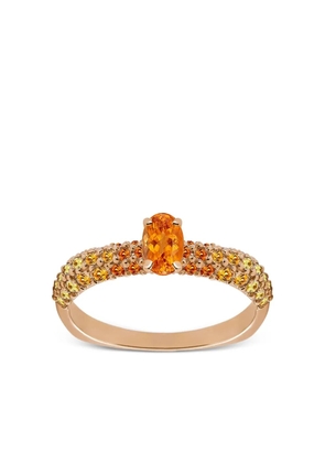 FULLORD 18K rose gold Eternity diamonds and sapphire ring - Pink