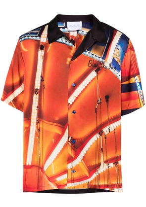 BLUE SKY INN graphic-print twill shirt - Orange